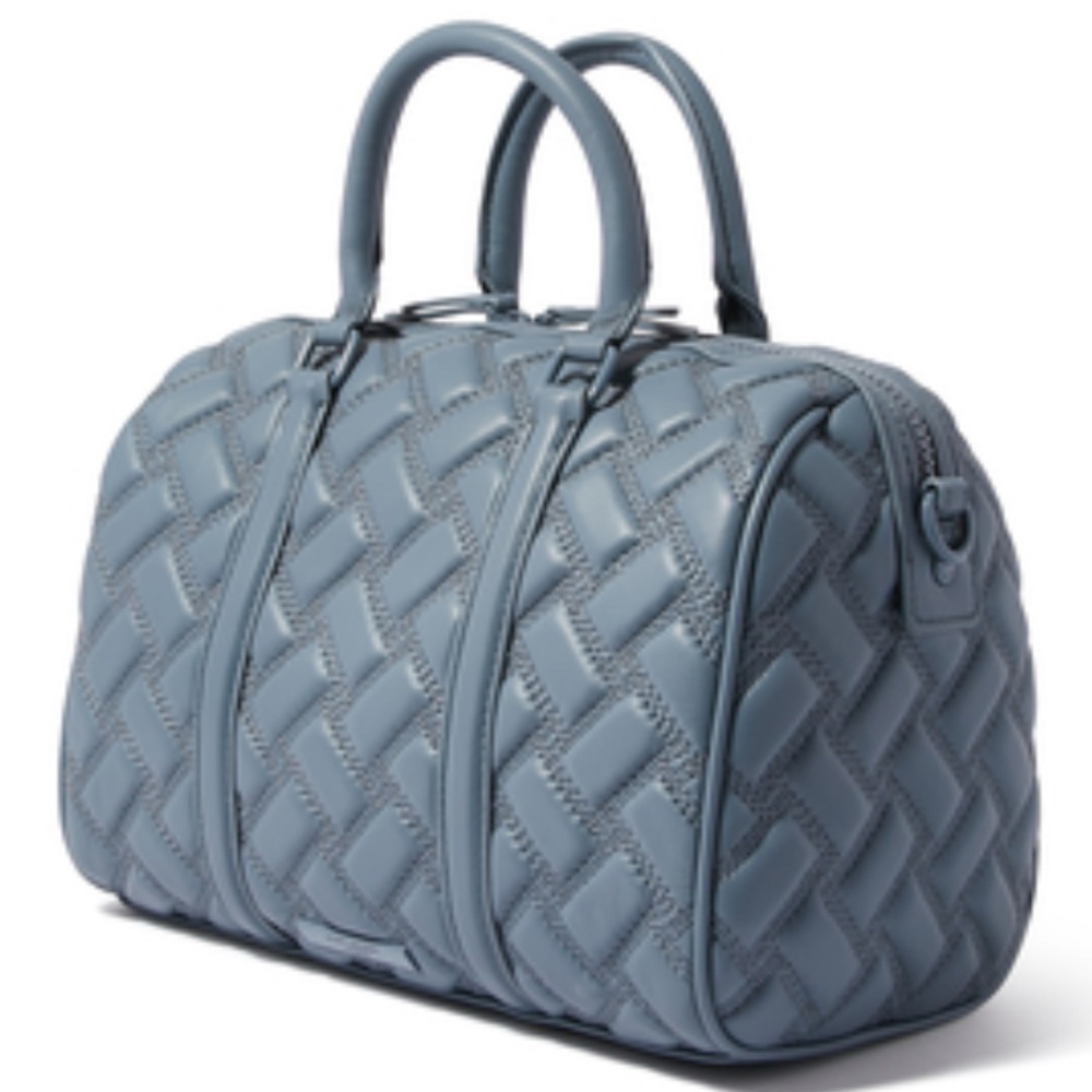 NWT Kurt Geiger London Kensington Drench Quilted
Boston Grey Satchel Bag
